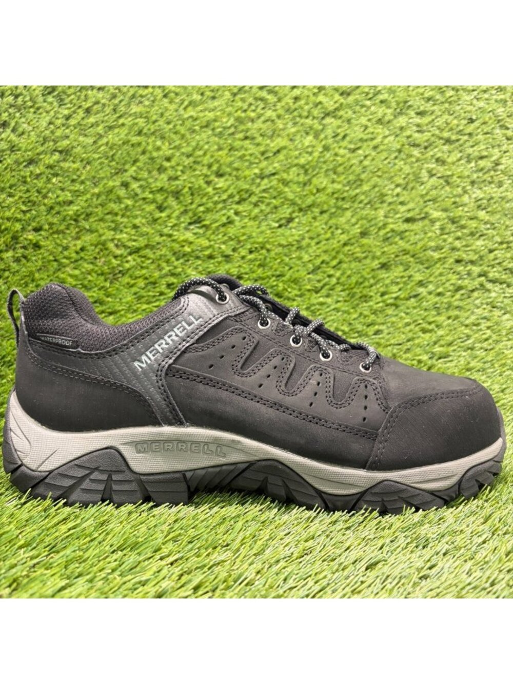 Merrell Windoc Mens Size 12 Black Gray Waterproof Steel Toe Safety Work Shoes